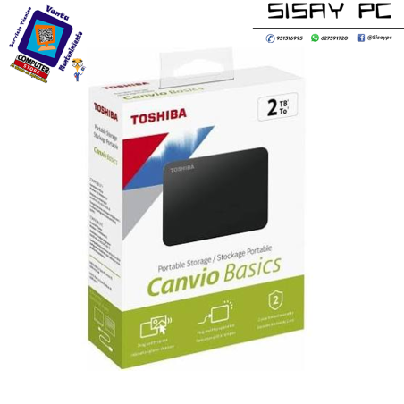 DISCO DURO EXT. 2.5 2TB TOSHIBA CANVIO BASIC USB";HDTB320EK3CA"