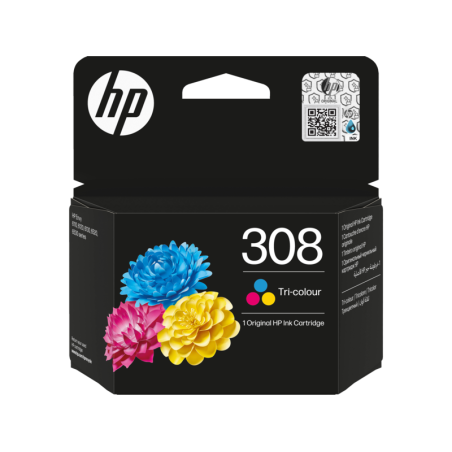 HP Cartucho 308 Color Cian, Magenta y Amarillo