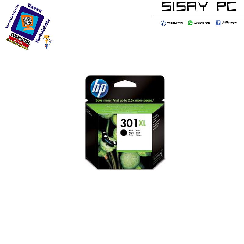 CARTUCHO HP 301XL CH563EE NEGRO