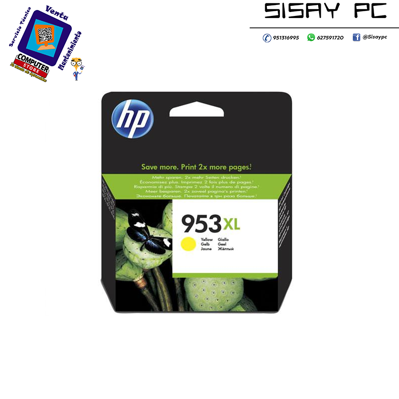 CARTUCHO HP 953XL AMARILLO 20.ML PARA OFFICEJET P