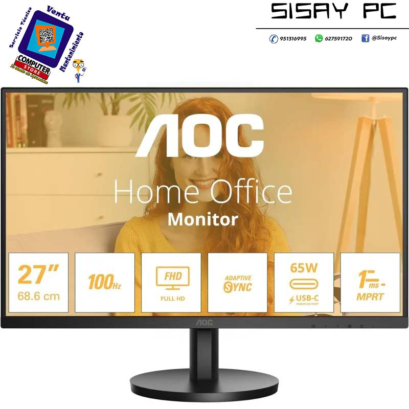 MONITOR AOC 27B3HA2 23.8 LED IPS"