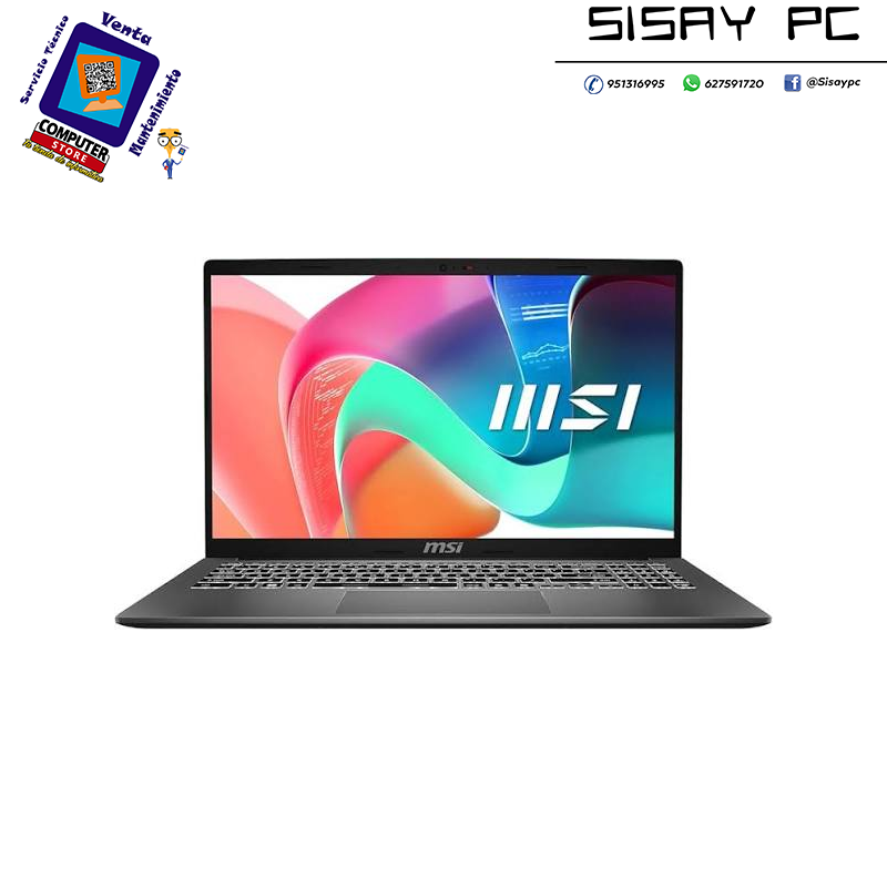 MSI Modern 15.6 FHD  i7-1255U, 16 RAM, 1TB SSD"