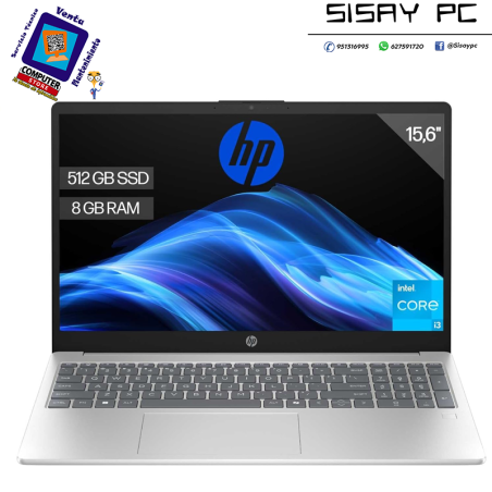 Portátil HP 15-FD0265NS Intel Core i3-N305/ 8GB/ 512GB SSD/ 15.6/ WINDOWS 11"
