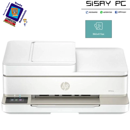 Multifunción HP Envy 6520e WiFi/ Fax Móvil/ Dúplex/ ADF/ Blanca Portobello
