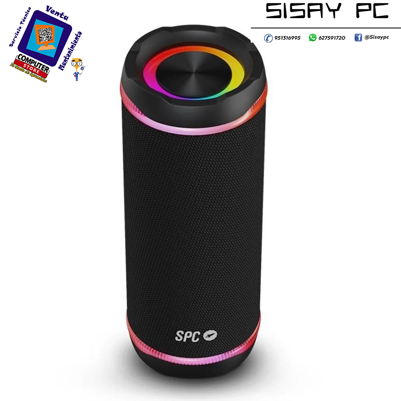 Altavoz con Bluetooth SPC Orbital Glow/ 25W/ 2.0