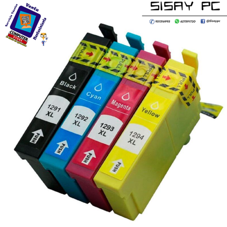 Tinta compatible para EPSON T1291 Negro 385 pag.