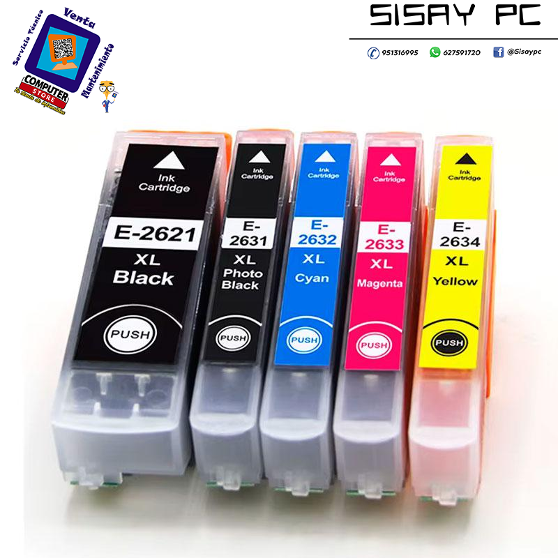 Tinta compatible para EPSON T2621 Negro 500 pag.