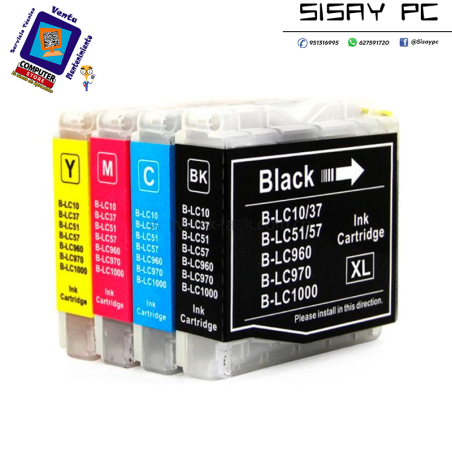 Tinta compatible para BROTHER LC970 / LC1000 Negro 350 pag
