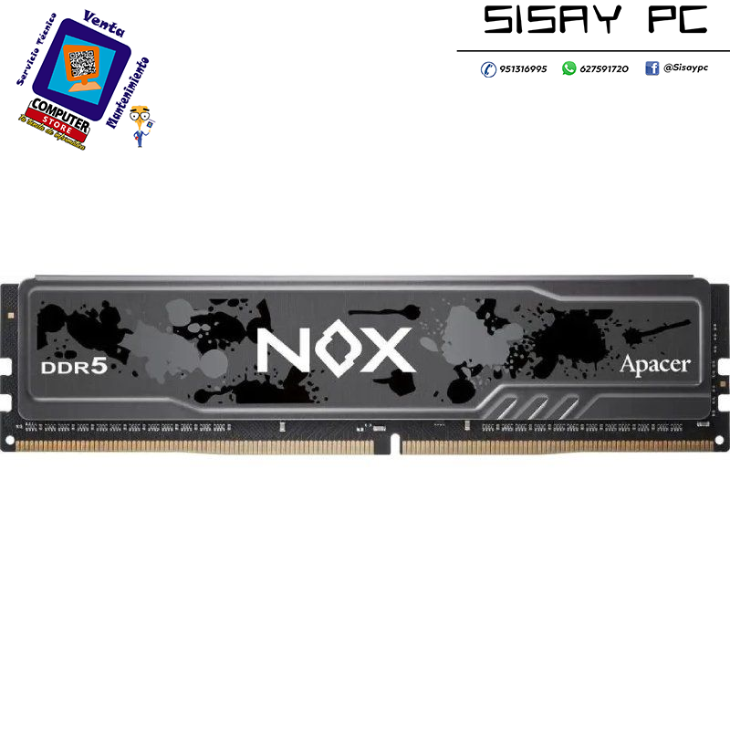 emoria RAM Apacer NOX 16GB/ DDR5/ 6000MHz/ 1.25V/ CL38/ DIMM