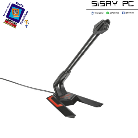 Trust Gaming GXT 210 Scorp Microfono USB - Brazo Flexible y Ajustable - Boton Mute - Iluminacion LED - Cable de 1.50m