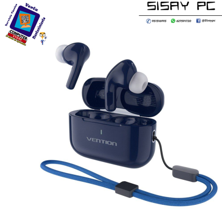 Auriculares Bluetooth Vention Echo Lite E11 Plus con estuche de carga/ Autonomía 6h/ Azules
