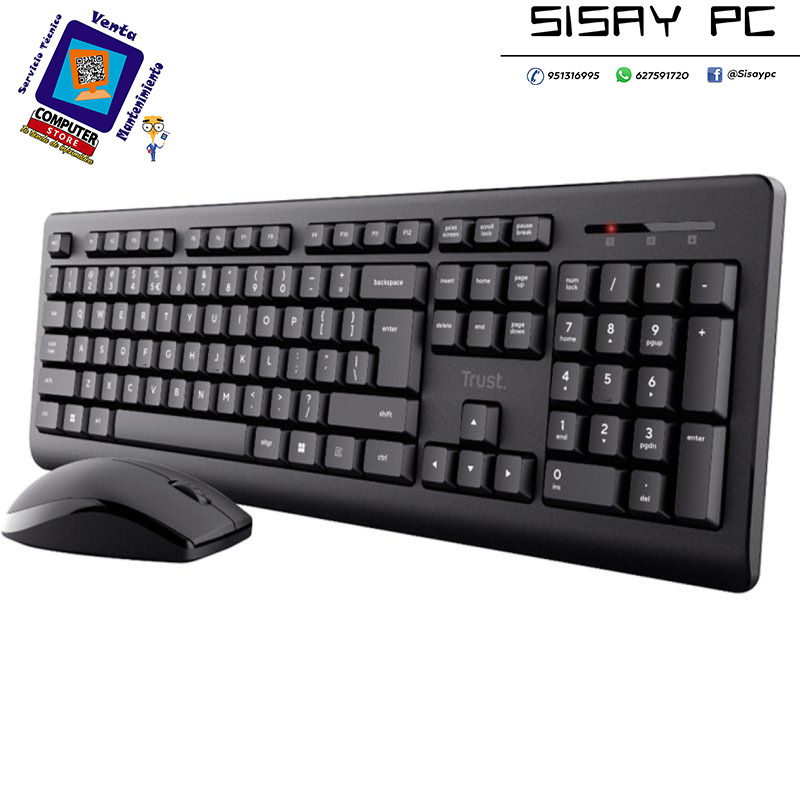Teclado y Ratón Inalámbricos Trust Primo Wireless Deskset