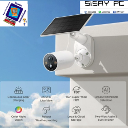 Cámara de Videovigilancia TP-Link Tapo C425 KIT/ Visión Nocturna/ Control desde APP/ Incluye Panel Solar