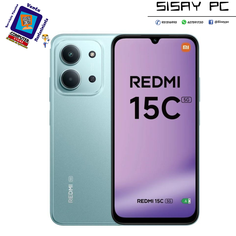 Smartphone Xiaomi Redmi 15C 4GB/ 128GB/ 6.9"/ 5G/ Verde