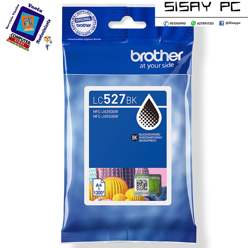BROTHER Cartucho de tinta negro LC527BK 1.300 paginas