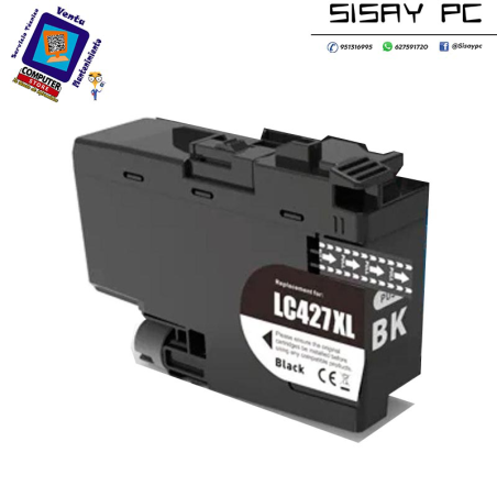Tinta compatible  para BROTHER LC427 XL Negro 6000 pag.
