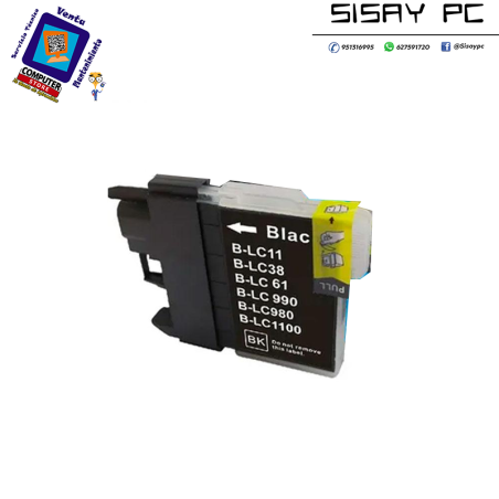 Tinta compatible para BROTHER LC980 / LC985 / LC1100 XL Negro