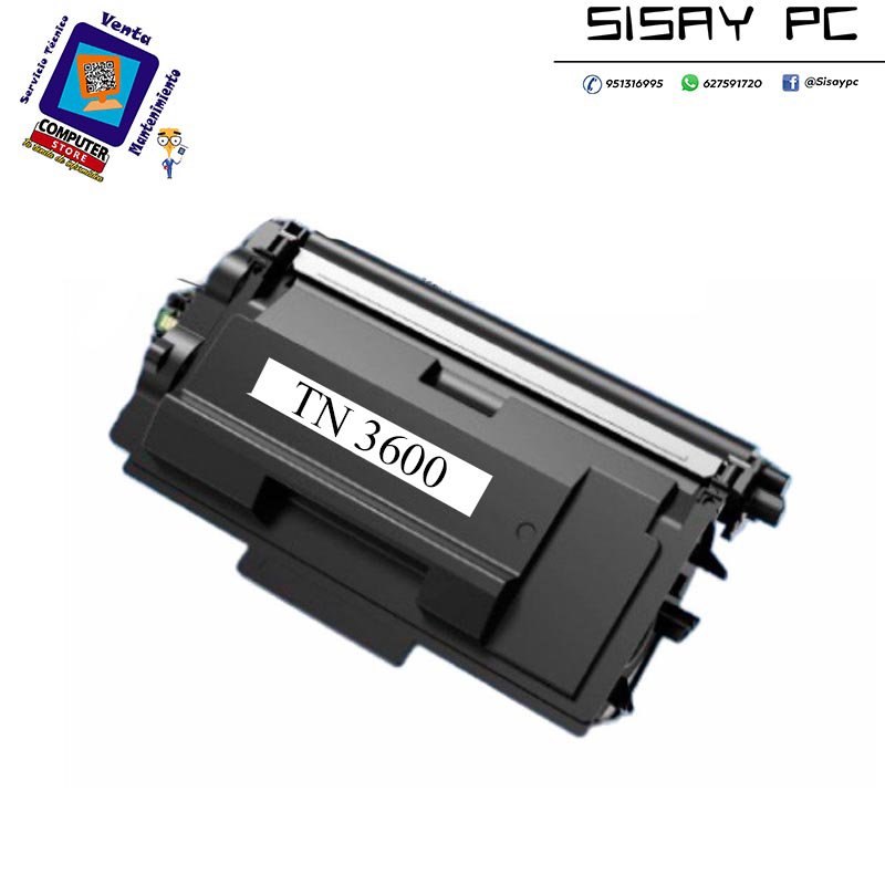 TONER COMPATIBLE BROTHER TN3600 XL Negro 6.000 pag.