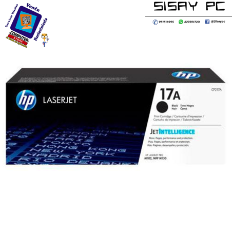 TONER HP 17A CF217A M102A,M102W,M130FW,M130NW,MFP