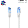 Cable de Red RJ45 SFTP Cat.7/ 1m/ Blanco