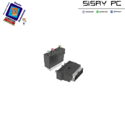 Adaptador Video Euroconector Scart a RCA / S-Video  / Negro