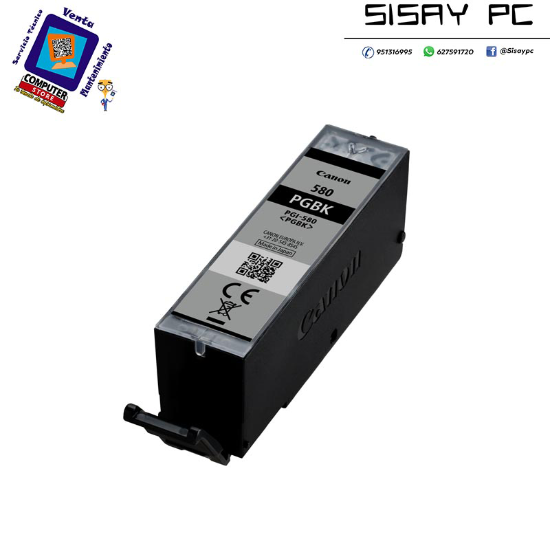 Tinta compatible para CANON PGI580 XXL Pigmentada Negro 600 pag.