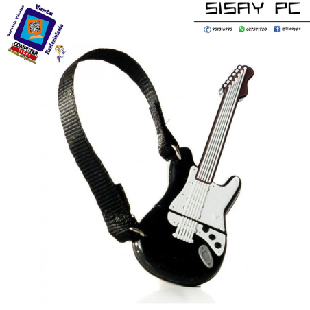 Pendrive 32GB Tech One Tech Guitarra Black and White USB 2.0