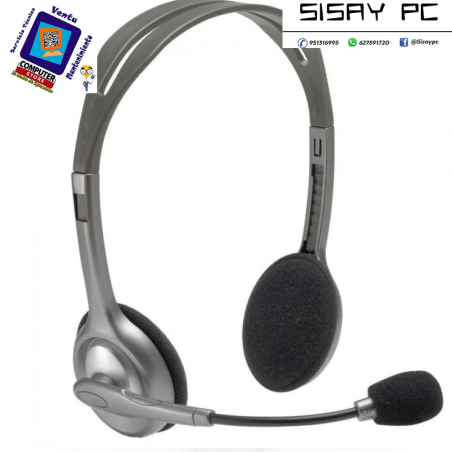 Auriculares Logitech H110/ con Micrófono/ Jack 3.5/ Plateados