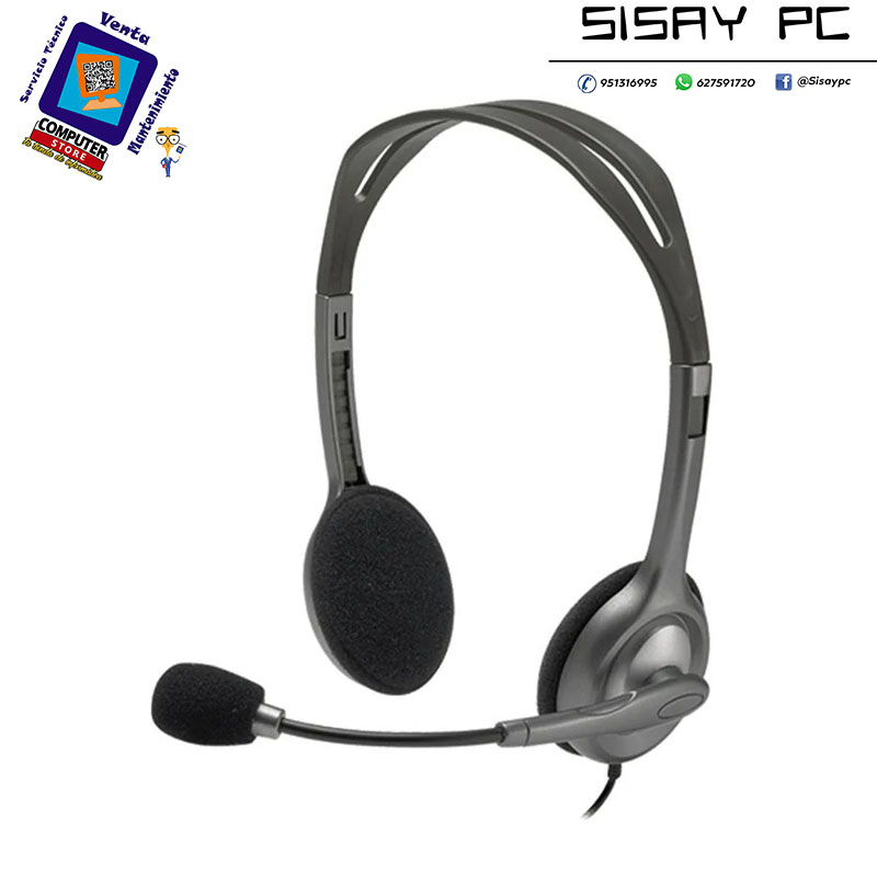Auriculares Logitech H111/ con Micrófono/ Jack 3.5/ Negros