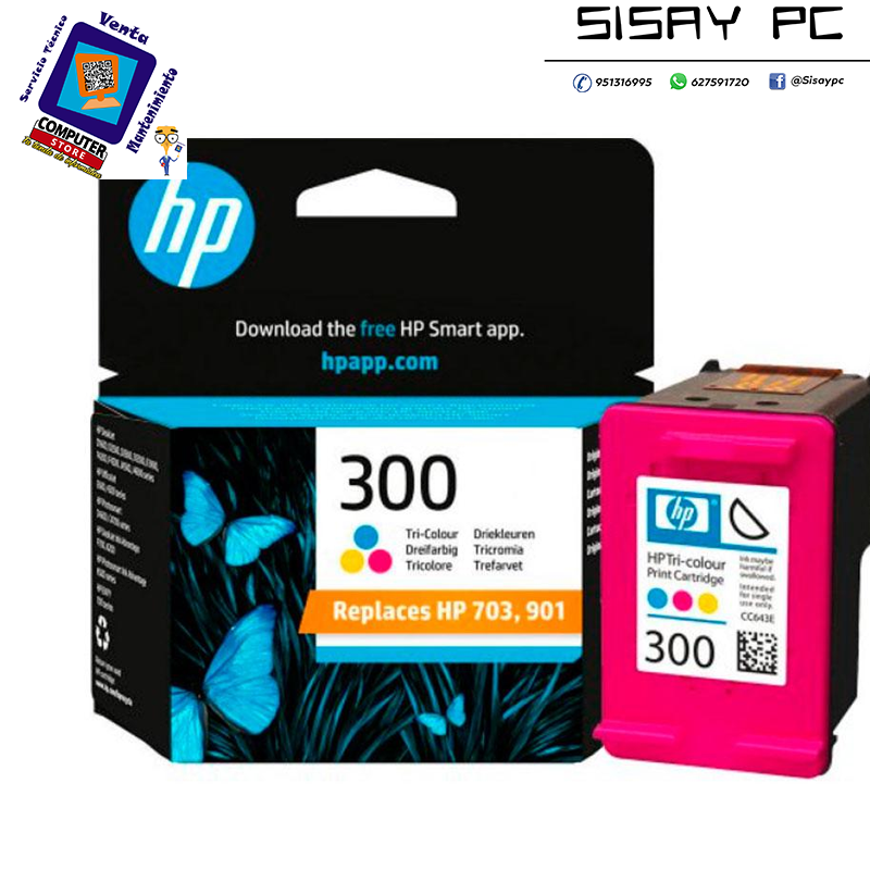 CARTUCHO HP 300 CC643EE COLOR
