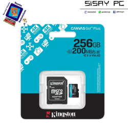 Tarjeta de Memoria Kingston CANVAS Go! Plus 256GB micro SD XC con Adaptador/ Clase 10/ 200MBs