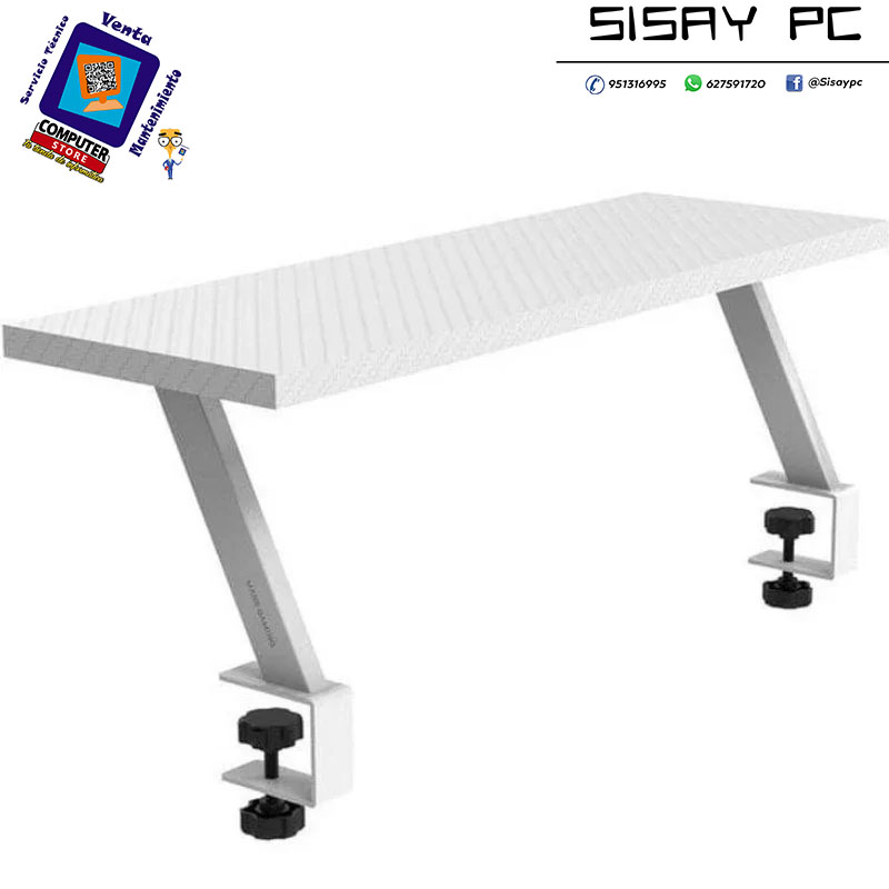 Soporte para Monitor Mars Gaming MGDS/ hasta 10 kg/ Blanco