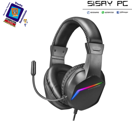 Auriculares Gaming con Micrófono Mars Gaming MH122/ Jack 3.5/ Negros