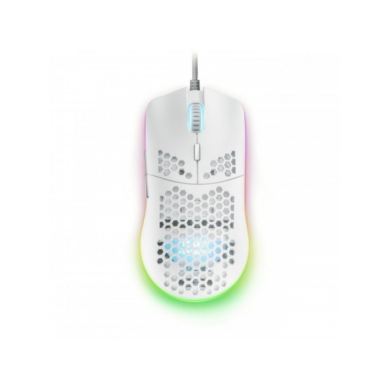 RATON MARS GAMING MMAXW RGB 12400DPI USB BLANCO