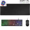 Pack Gaming Mars Gaming MCPX/ Teclado H-MECH + Ratón Óptico + Alfombrilla/ Negro