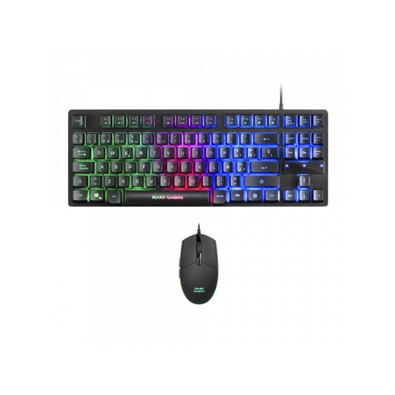 Pack Gaming Mars Gaming MCPTKLES/ Teclado + Ratón Óptico