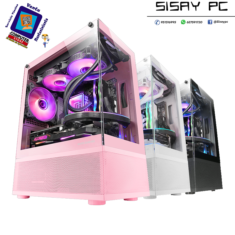 Caja Gaming Minitorre Mars Gaming MC-SE/ Rosa