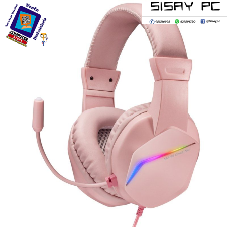 Auriculares Gaming con Micrófono Mars Gaming MH122/ Jack 3.5/ Rosa