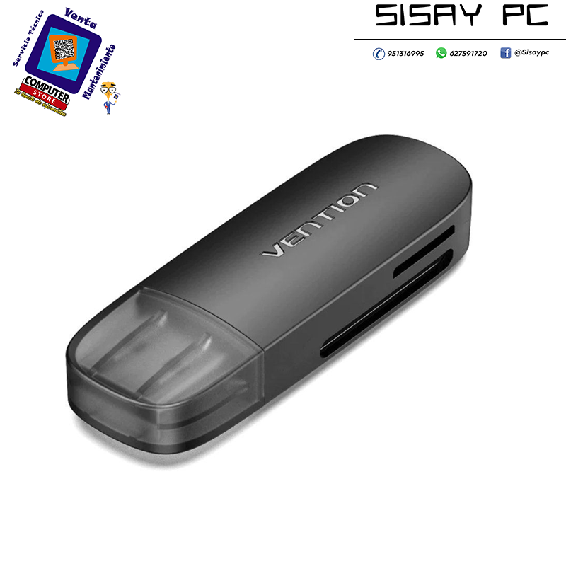 Lector de Tarjetas Externo Vention CLEB0/ USB 2.0