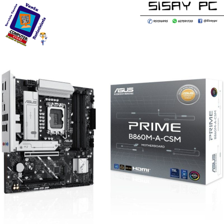 Placa Base Asus Prime B860M-A CSM Socket 1851/ DDR5/ PCIe 5.0/ Micro ATX