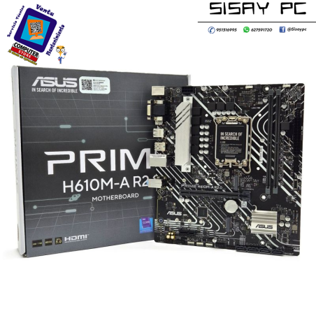 Placa Base Asus Prime H610M-A R2.0/ Socket 1700/ DDR5/ PCIe 4.0/ Micro ATX