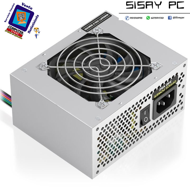 Fuente de Alimentación SFX Aisens ASPC-500SFX-SEO/ 500W/ Ventilador 8cm