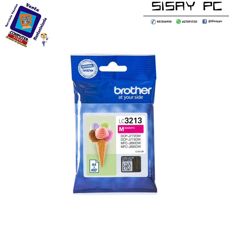CARTUCHO BROTHER LC3213M 400PG MAGENTA