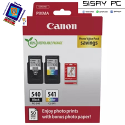 Cartucho de Tinta Original Canon PG-540 + CL-541 Multipack/ Negro/ Tricolor + Papel Fotográfico