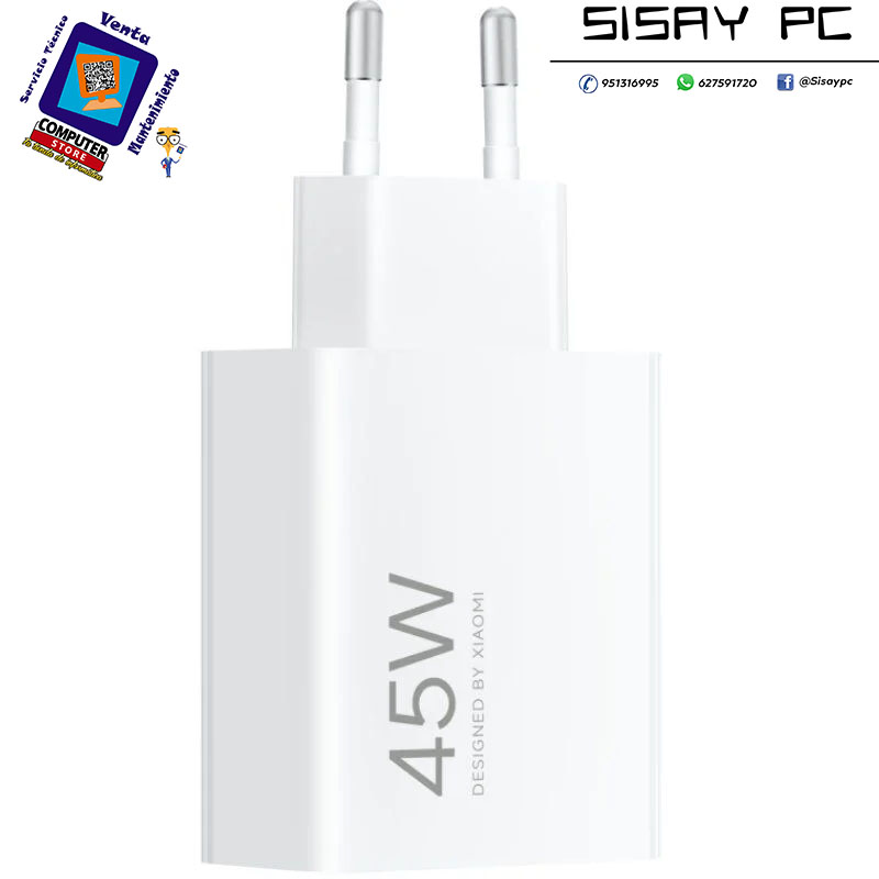 Cargador de Pared Xiaomi 45W Turbo Charger/ 1xUSB/ 45W