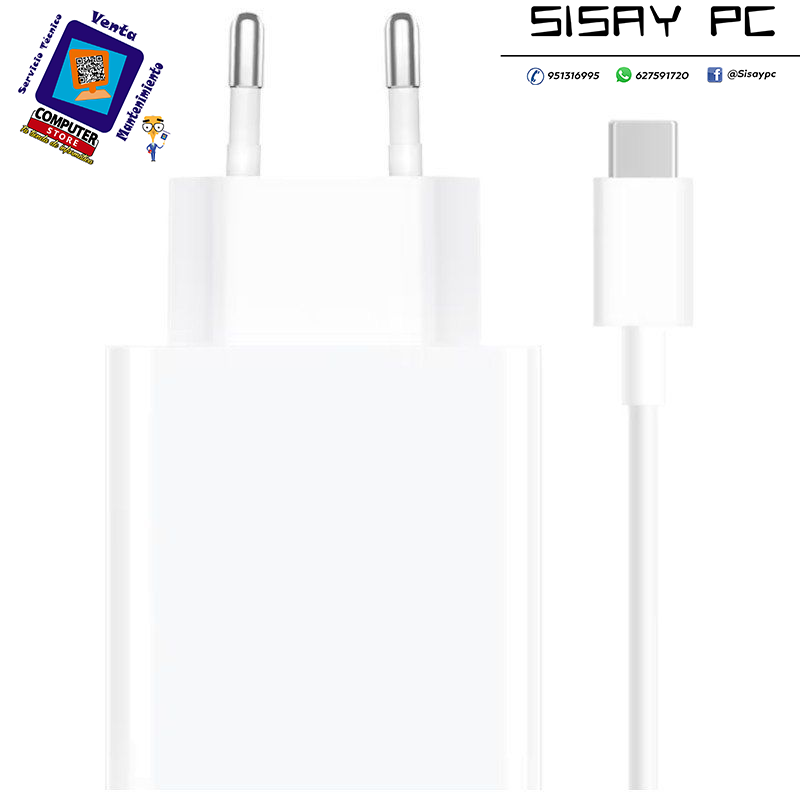 Cargador de Pared Xiaomi 120W HyperCharge Combo (Type-A)/ 1xUSB + Cable USB Tipo-C/ 120W