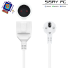 Cable Alargador de Corriente Nanocable 10.22.0605-W/ Schuko Hembra - Schuko Macho/ 5m/ Blanco