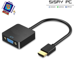 Conversor HDMI Macho - VGA Hembra/ 15cm/ Negro