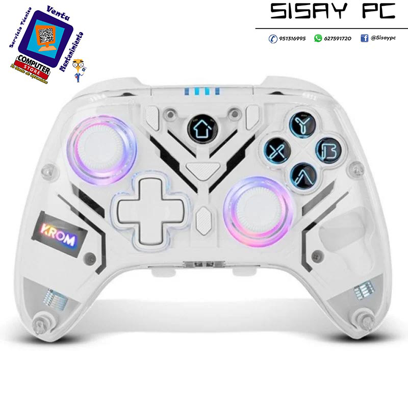 Mando Krom Krystal Bluetooth v5.0 Transparente LED RGB PC Switch Android iOS