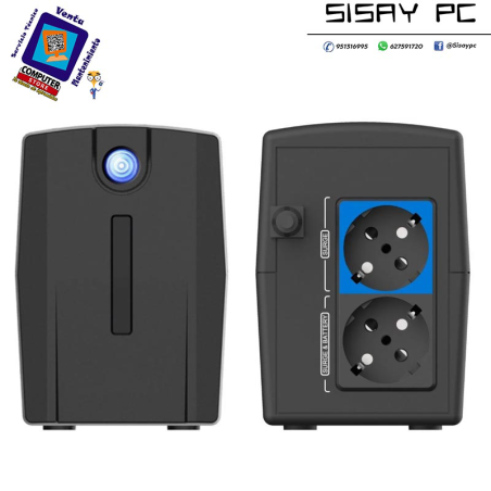 SAI Línea Interactiva Phasak Ottima 1060 VA Interactive/ 1060VA-600W/ 2 Salidas/ Formato Torre